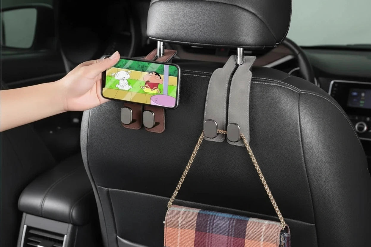 Universal Car Seat Back Double Hooks